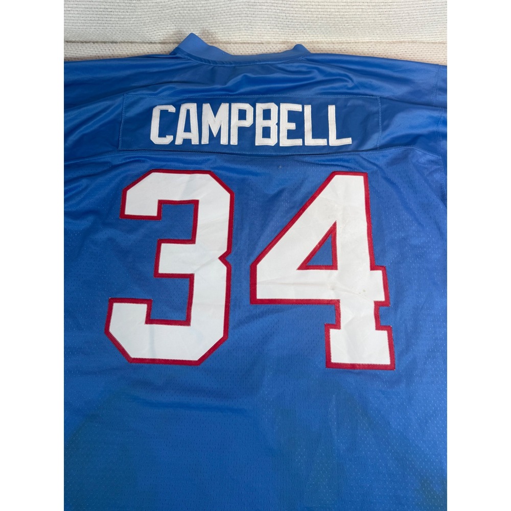 Reebok NFL Gridiron Classic Houston Oilers Earl Campbell Jersey 34 Blue Large